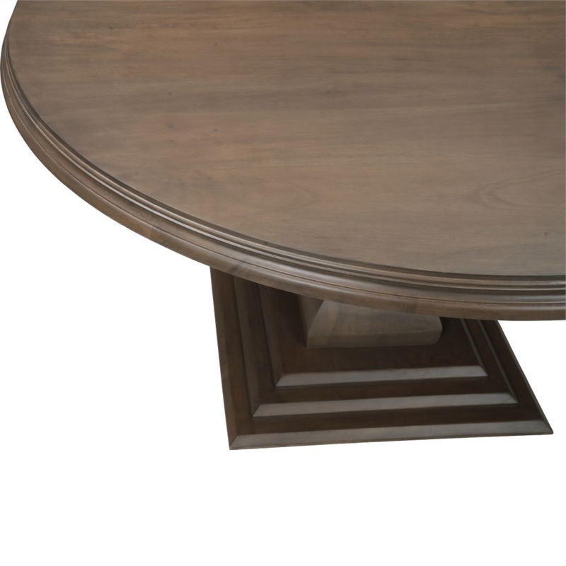 Taran Designs Lawrence 7-piece Solid Wood Dining Set in Brown