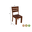 Taran Designs Lawrence 7-piece Solid Wood Dining Set in Dark Brown