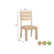 Taran Designs Lawrence 5-piece Solid Wood Dining Set in Beige