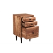 Taran Designs Harper 2-piece Live Edge Solid Wood Desk Set in Brown