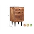 Taran Designs Harper 2-piece Live Edge Solid Wood Desk Set in Brown
