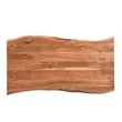 Taran Designs Harper 2-piece Live Edge Solid Wood Desk Set in Brown