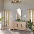 Taran Designs Isabella 4-door Carved Solid Wood Sideboard in Brown
