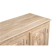 Taran Designs Isabella 4-door Carved Solid Wood Sideboard in Brown