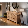 Taran Designs Isabella 3-drawer 5-door Solid Wood Sideboard in Brown