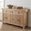 Taran Designs Isabella 3-drawer 5-door Solid Wood Sideboard in Brown