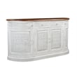 Taran Designs Isabella 4-drawer 4-door Solid Wood Sideboard in White/Brown