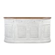 Taran Designs Isabella 4-drawer 4-door Solid Wood Sideboard in White/Brown