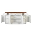 Taran Designs Isabella 4-drawer 4-door Solid Wood Sideboard in White/Brown