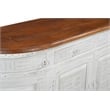 Taran Designs Isabella 4-drawer 4-door Solid Wood Sideboard in White/Brown