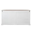 Taran Designs Isabella 4-drawer 4-door Solid Wood Sideboard in White/Brown