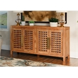 Taran Designs Isabella 4-door Carved Solid Wood Sideboard in Black