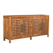 Taran Designs Isabella 4-door Carved Solid Wood Sideboard in Black