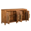 Taran Designs Isabella 4-door Carved Solid Wood Sideboard in Black