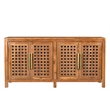 Taran Designs Isabella 4-door Carved Solid Wood Sideboard in Black