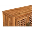 Taran Designs Isabella 4-door Carved Solid Wood Sideboard in Black
