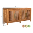 Taran Designs Isabella 4-door Carved Solid Wood Sideboard in Black