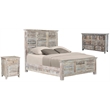 Taran Designs Hayden 3-piece Solid Wood Bedroom Set in White Multicolor