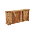 Taran Designs Darcy 6-door Live Edge Solid Wood Sideboard in Brown