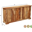 Taran Designs Darcy 6-door Live Edge Solid Wood Sideboard in Brown