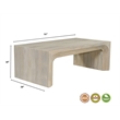 Taran Designs Mason 2-piece Carved Solid Wood Living Room Table Set in White