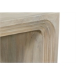 Taran Designs Mason 2-piece Carved Solid Wood Living Room Table Set in White