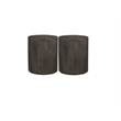Taran Designs Maria 3-piece Solid Wood Living Room Table Set in Brown