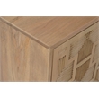 Taran Designs Mason 4-door Carved Solid Wood Sideboard in Brown
