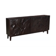 Taran Designs Mason 4-door Carved Solid Wood Sideboard in Dark Brown