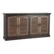 Taran Designs Lark 4-door Shutter Solid Wood Sideboard in Dark Brown