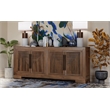 Taran Designs Lawrence 4-door Geometric Solid Wood Sideboard in Antique Brown