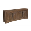 Taran Designs Lawrence 4-door Geometric Solid Wood Sideboard in Antique Brown