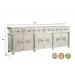 Taran Designs Isabella 6-drawer 6-door Carved Solid Wood Sideboard in White
