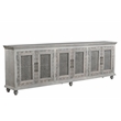 Taran Designs Isabella 6-door Carved Solid Wood Sideboard in Gray