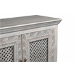 Taran Designs Isabella 6-door Carved Solid Wood Sideboard in Gray