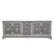 Taran Designs Isabella 3-drawer 4-door Cared Solid Wood Sideboard in Brown