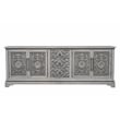 Taran Designs Isabella 3-drawer 4-door Carved Solid Wood Sideboard in Gray