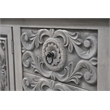 Taran Designs Isabella 3-drawer 4-door Carved Solid Wood Sideboard in Gray
