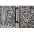 Taran Designs Isabella 3-drawer 4-door Carved Solid Wood Sideboard in Gray