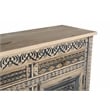 Taran Designs Isabella 4-drawer 4-door Solid Wood Sideboard in Beige/Black