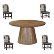 Taran Designs Mason 5-piece Solid Wood Dining Set in Dark Brown