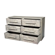 Handcrafted Solid Wood Dresser with 6 Drawers in Weathered Gray