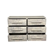 Handcrafted Solid Wood Dresser with 6 Drawers in Weathered Gray
