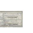 Handcrafted Solid Wood Dresser with 6 Drawers in Weathered Gray