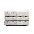 Carved and Handcrafted Solid Wood Dresser with 6 Drawers in Gray