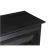 Carved Solid Wood Ottoman with Lift Top Storage in Dark Brown