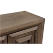 Carved Handcrafted Solid Wood Sideboard with 4 Doors in Brown