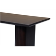 Rectangular Solid Wood Dining Table on Double Pedestal Base in Dark Brown