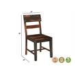 Warren Set of 2 Dark Brown Solid Wood Dining Chairs with Ladder Back