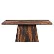 Warren Dark Brown Solid Wood 7-Piece Dining Set with Live Edge Table and Chairs